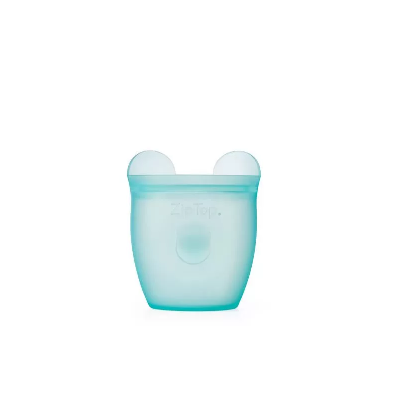Zip Top Z-BSCB-03 Storage Cup 4 Oz Teal Reusable Silicone Food Container