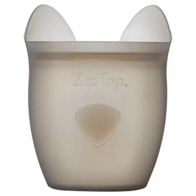 Zip Top Z-BSCD-02 Storage Cup 4 Oz Grey Reusable Silicone Food Container