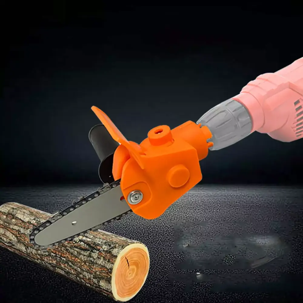 Electric Drill Chainsaw 4 Power Drill Converts To Chainsaw Drill Attachment Wrench And Chain 6-13mm 3-Jaw Collet Drills One