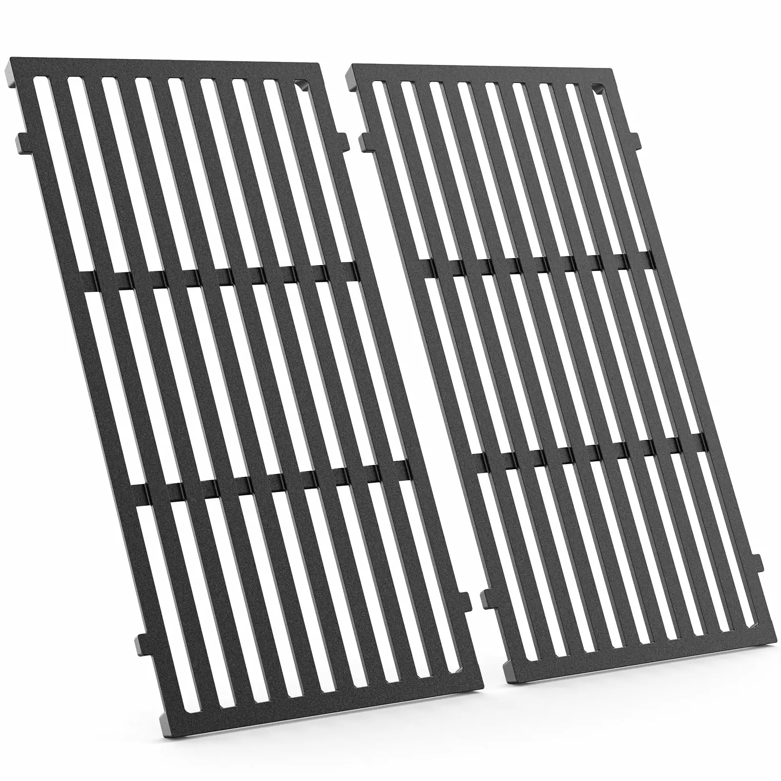 2 Pack Nonstick 17.5x11 Inch Cast Iron Grill Grates Outdoor Cooking Gardenz