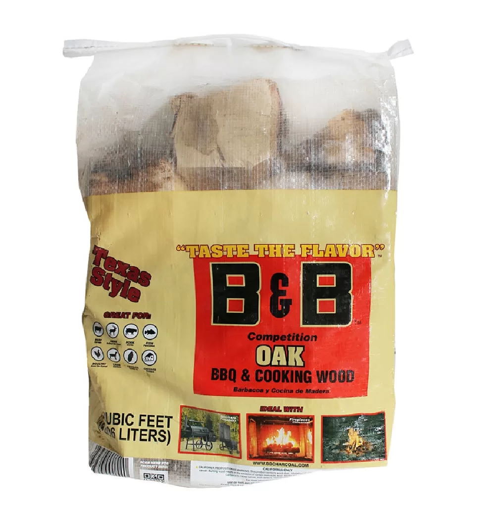 B&B Charcoal 00154 All Natural Oak Cooking Logs Grilling and Smoking
