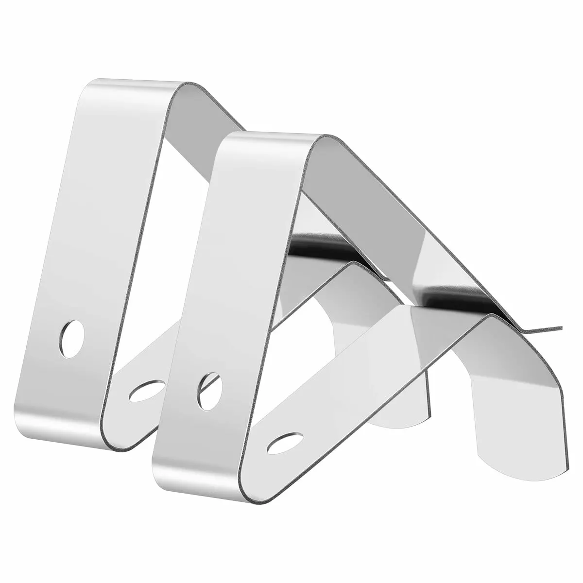 BESTONZON 2pcs Meat Thermometer Probe Clip Holder Stainless Steel Thermometer Holder Temperature Readings Smoker Grill Ove...