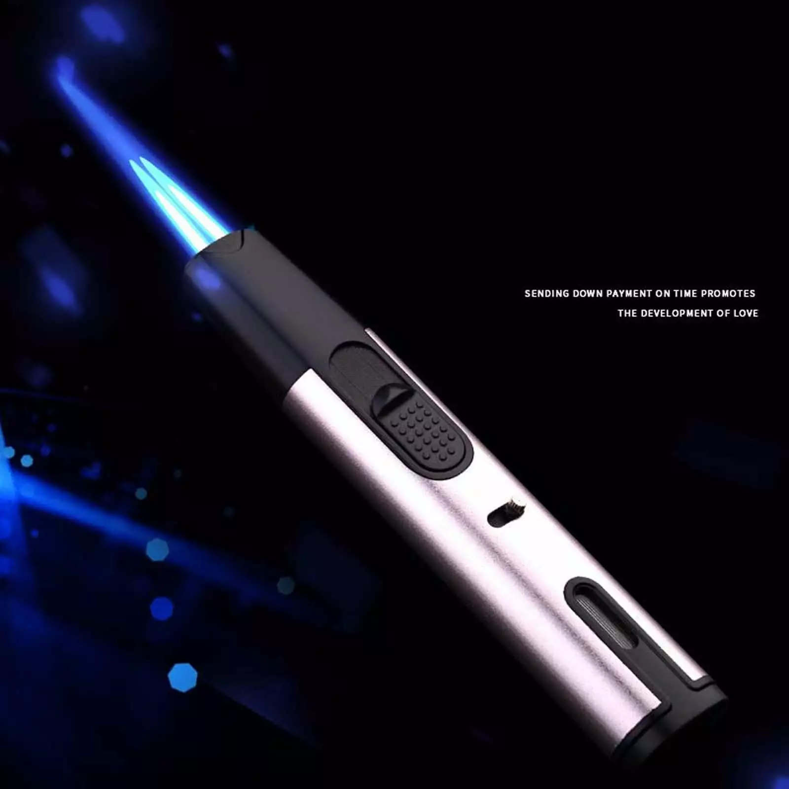 Tepsmf Travel-friendly Double Direct Flame Torch Welding Torch Barbecue Lighter