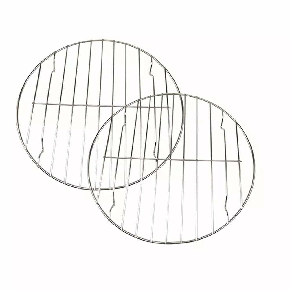 2 Pcs White Shelves Cooling Rack Grilling Baking and Outdoor BBQ Use CowanMic