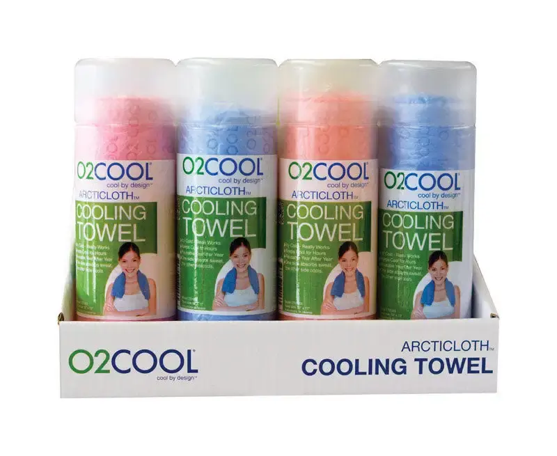 O2Cool Arcticloth Health and Beauty Cool Towel Cotton Pack 12