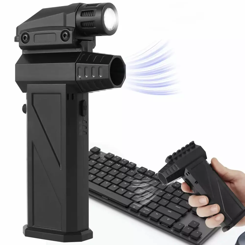 Mini Jet Dry Blower 140000 RPM Travel-friendly Jet Fan Flashlight Adjustable Speed