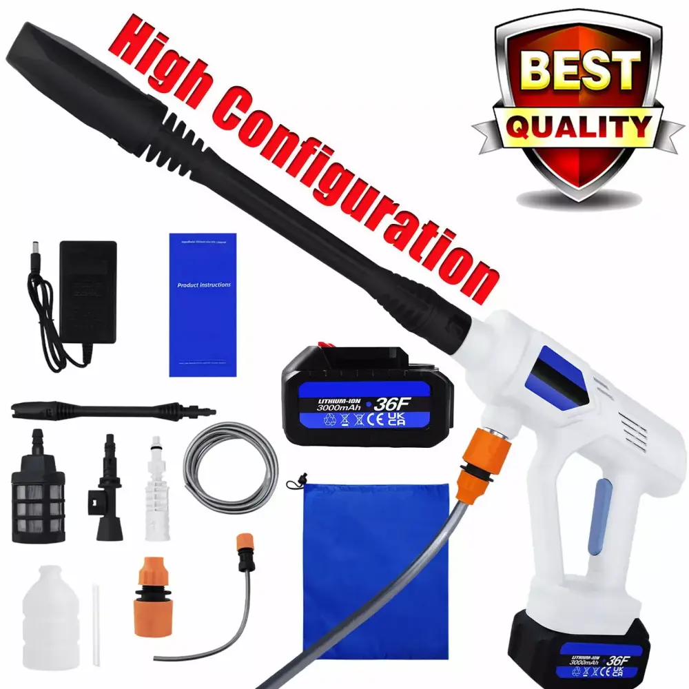 Dayplus Cordless Pressure Cleaner Travel-friendly Jet Wash Car Washer 3.0Ah Battery Pressure
