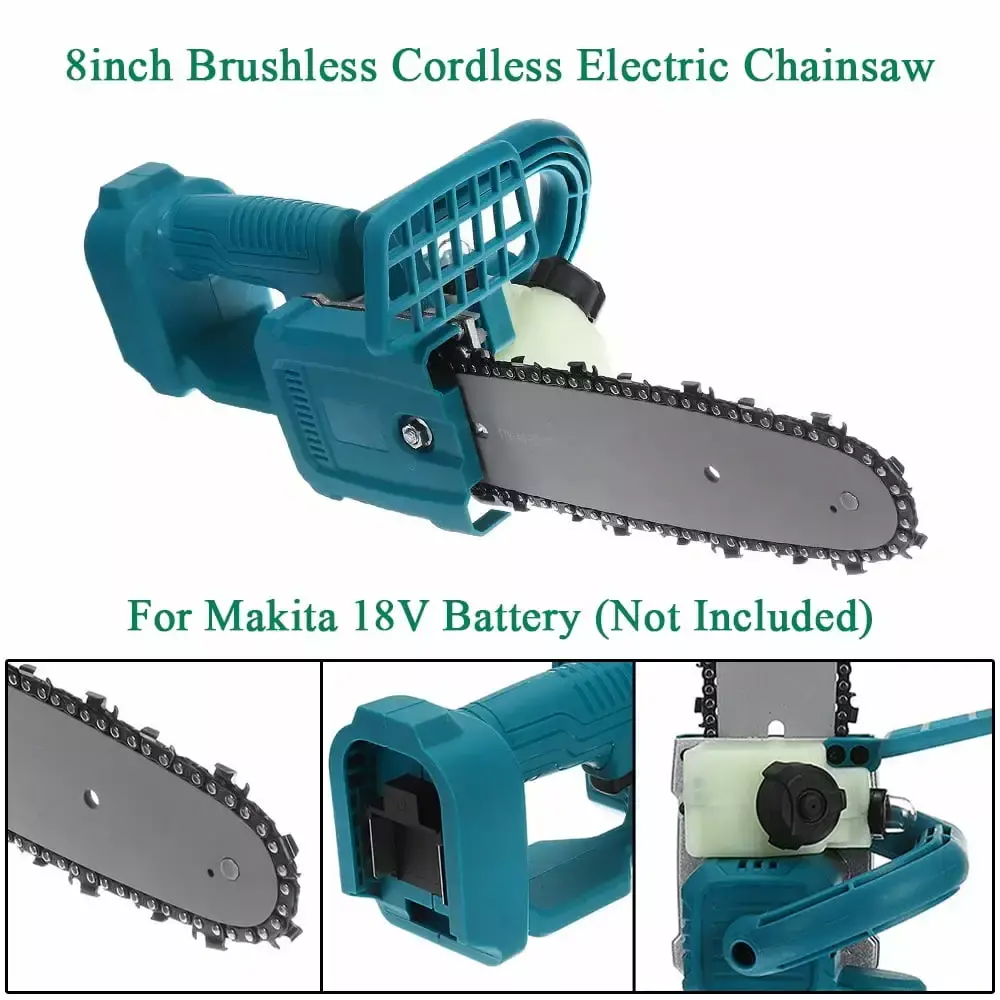 ALLTIMES 8inch Brushless Cordless Electric Chainsaw Wrench and Screwdrive High Carbon Steel Chain Makita 18V Battery
