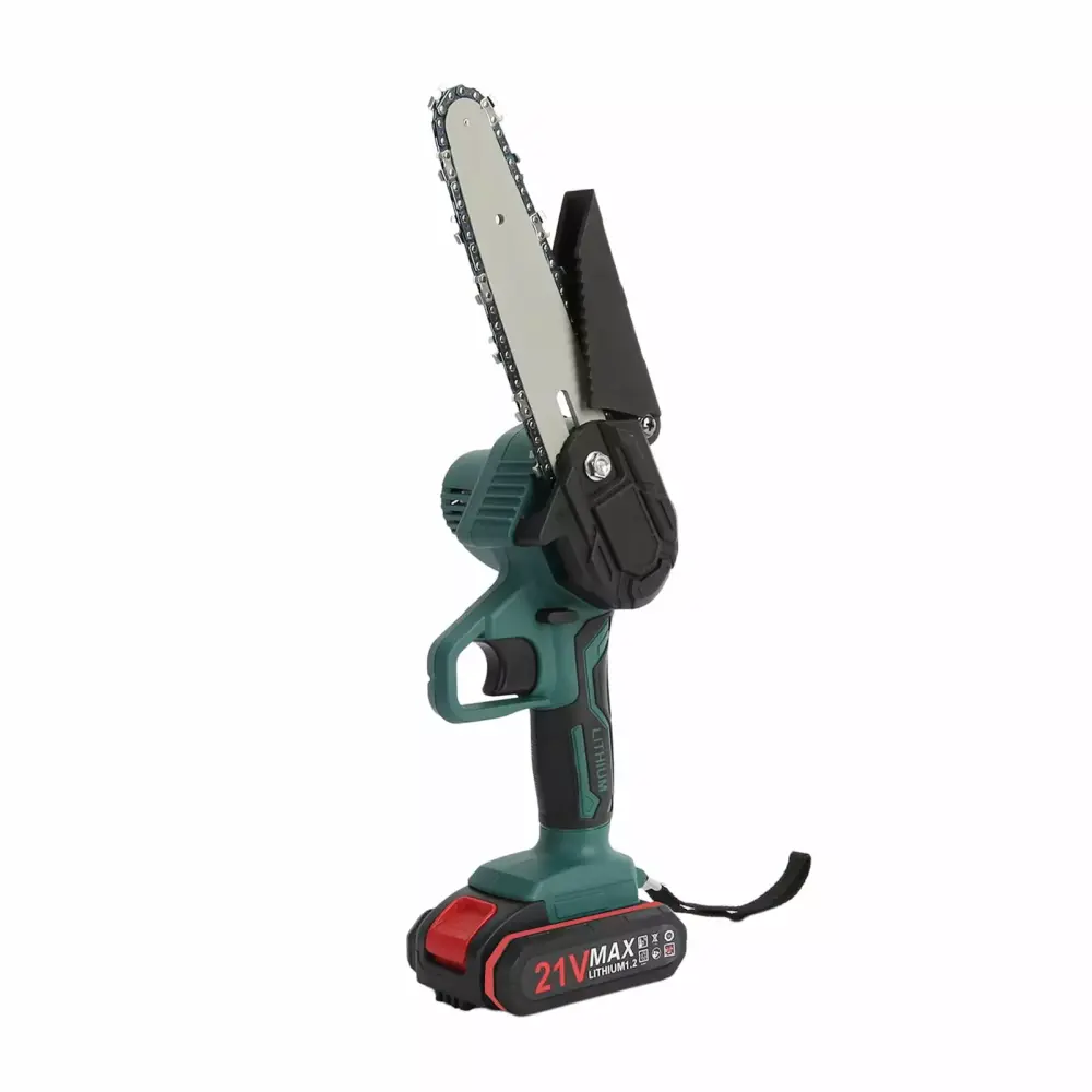 6 Inch Electric Chainsaw Sharp Cutter Head Large Cutting Area 1300mAh One-Hand Operation Mini Chainsaw Wood Cutting
