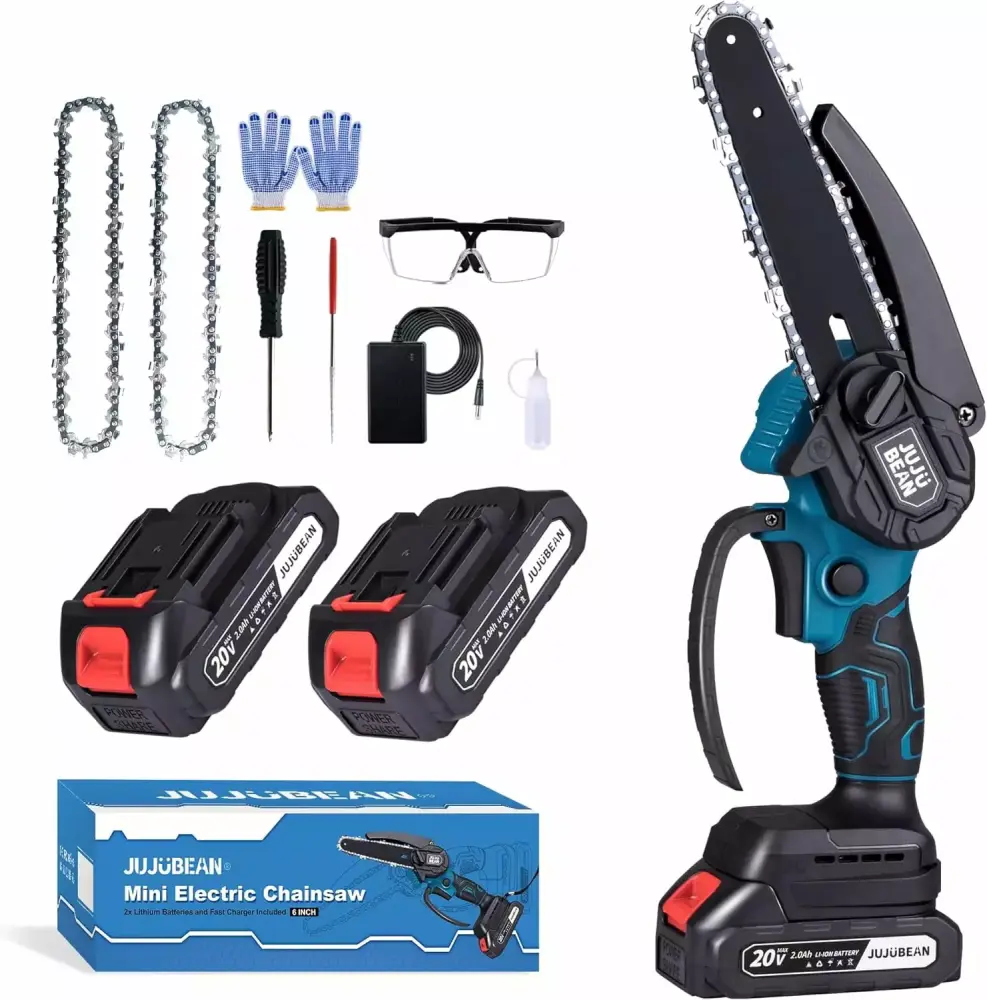 Mini Chainsaw 6 Inch Cordless Battery Operated Chainsaw Charger Tree Trimming Branch Cutting 6