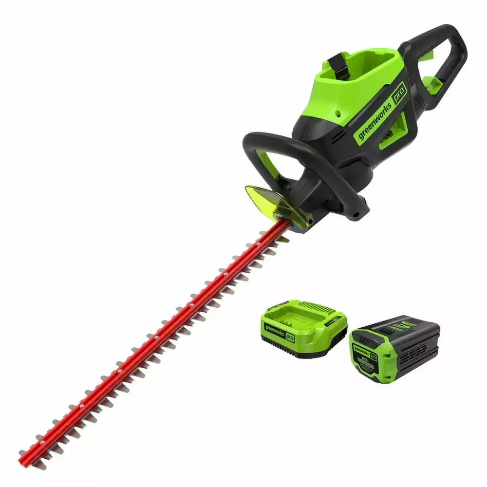 Greenworks 60V 26-Inch Cordless Hedge Trimmer 2.0Ah Battery and Charger 2