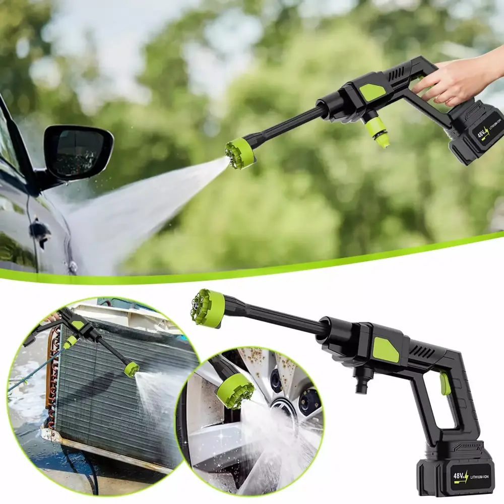 2024 Cordless Pressure Washer 24VH Battery 30 Mins Runtime Car Fence Wall Deck Cleaning As