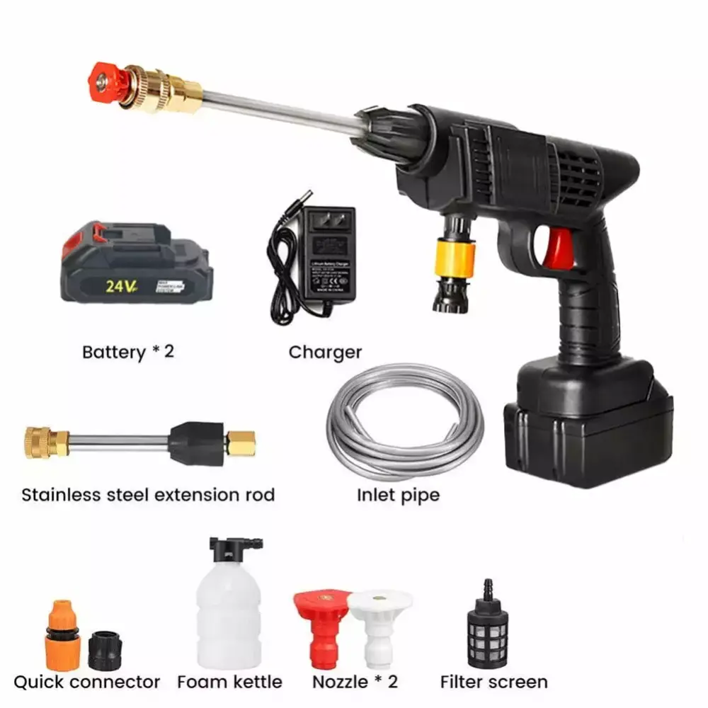 24V Cordless Electric Pressure Washer Watering and Rinsing