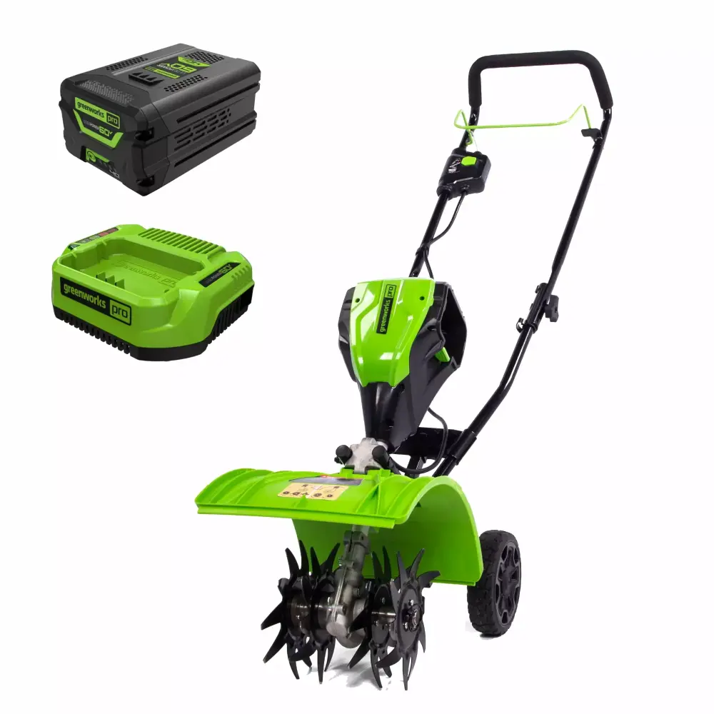 Greenworks 60V 8 Cordless Cultivator Tiller 4.0Ah Battery and Charger Easy Gardening 4