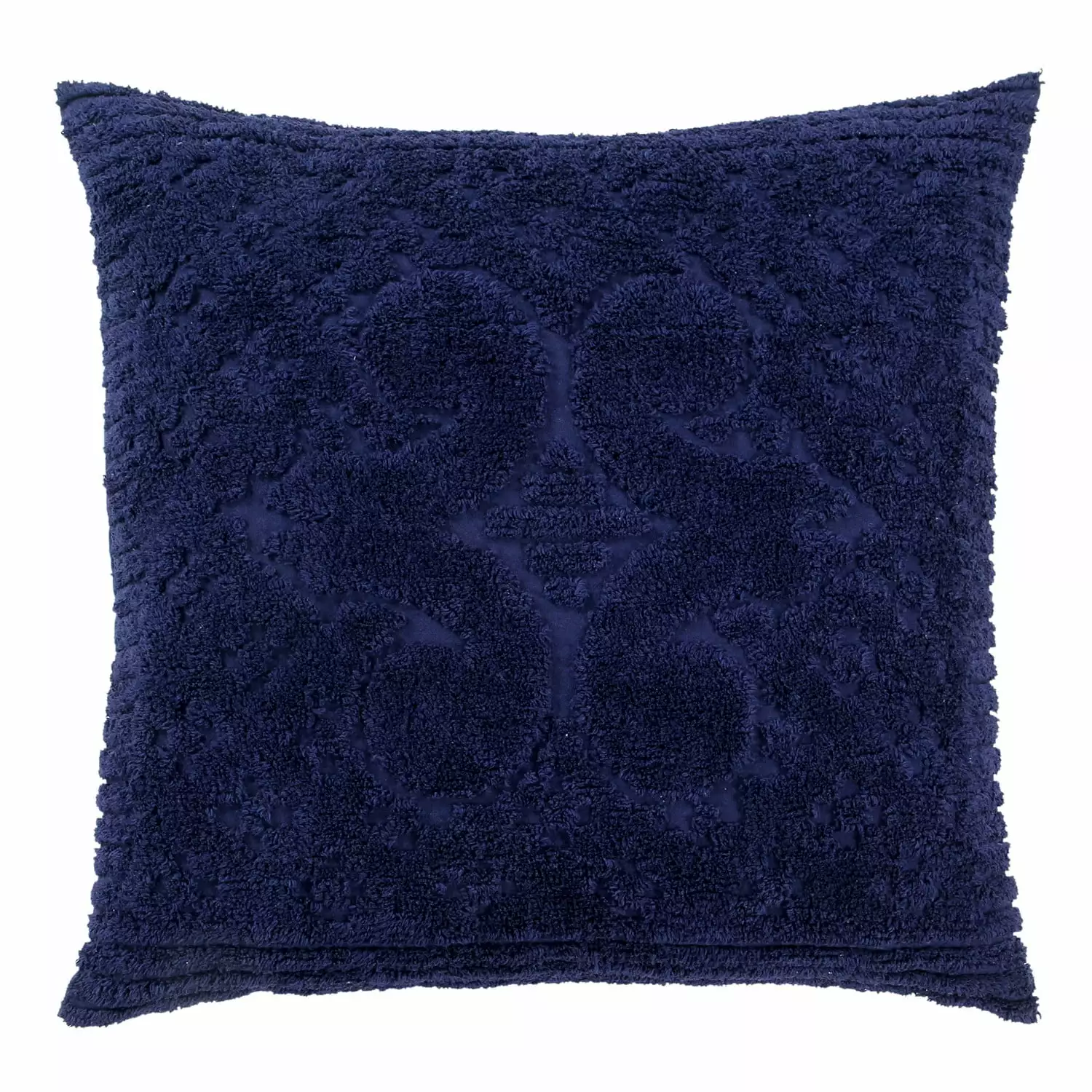 Better Trends Ashton Medallion Design 100% Cotton Bedspread Euro Sham Navy Adult Bedding Set