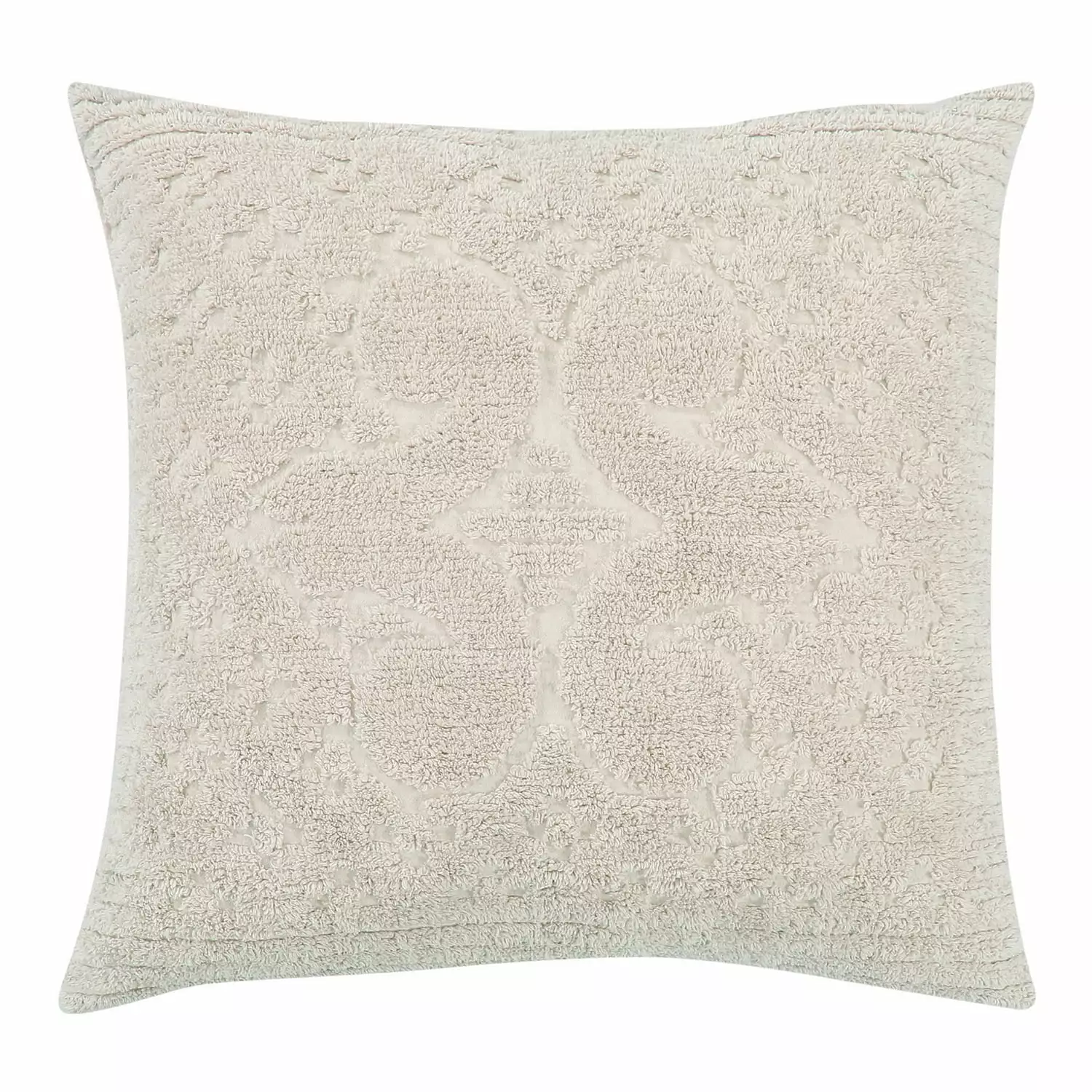 Better Trends Ashton Medallion Design 100% Cotton Adult Bedspread Sham Set Ivory