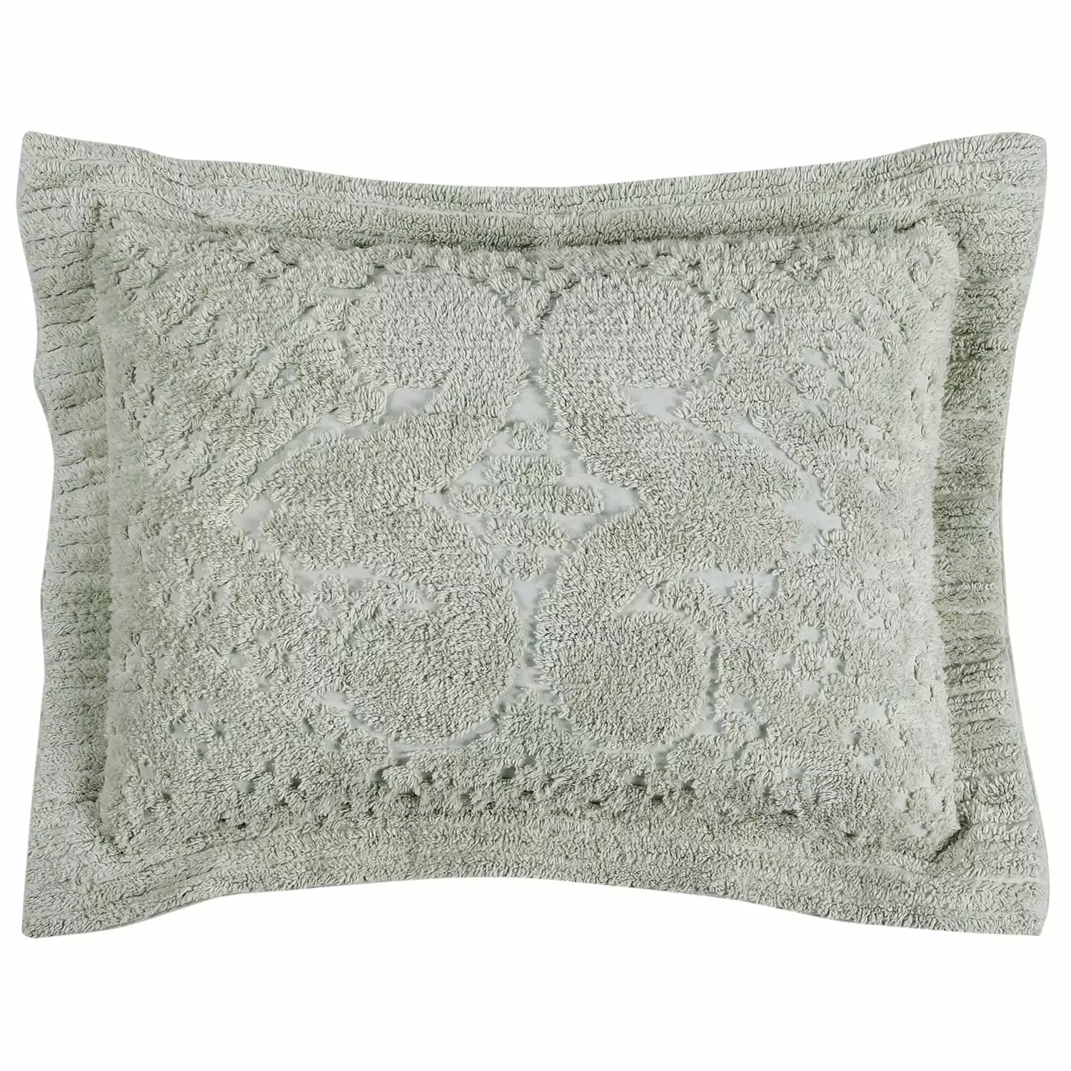 Better Trends Ashton Medallion Design 100% Cotton Bedspread Sham Set Sage Adults
