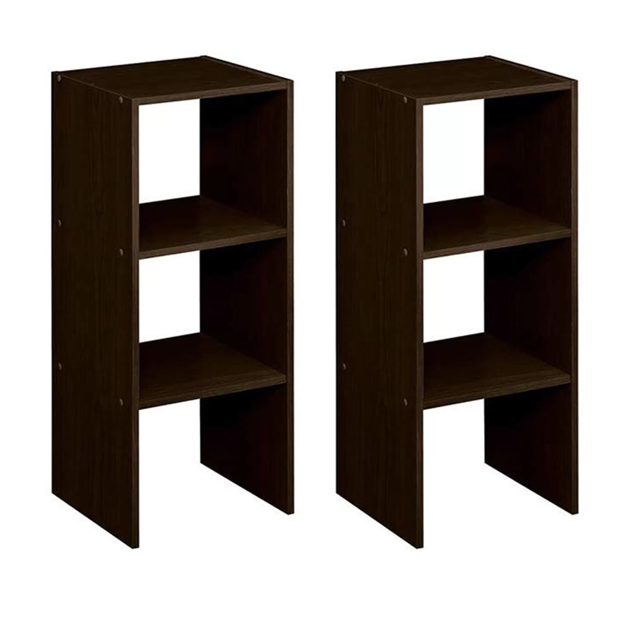 ClosetMaid Decorative Home Stackable 2-Cube Organizer Storage Espresso 2 Pack