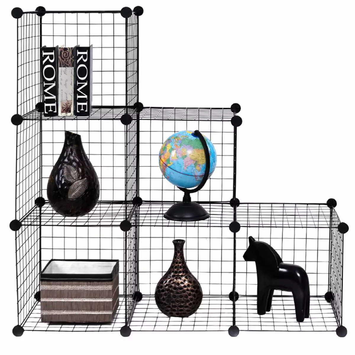 Giantex Cube Storage Shelves Metal Wire Modular Bookcase Closet Organization