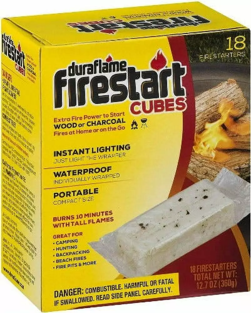 Duraflame 00845 18 Pack Firestart Cubes Indoor and Outdoor Fire Starting