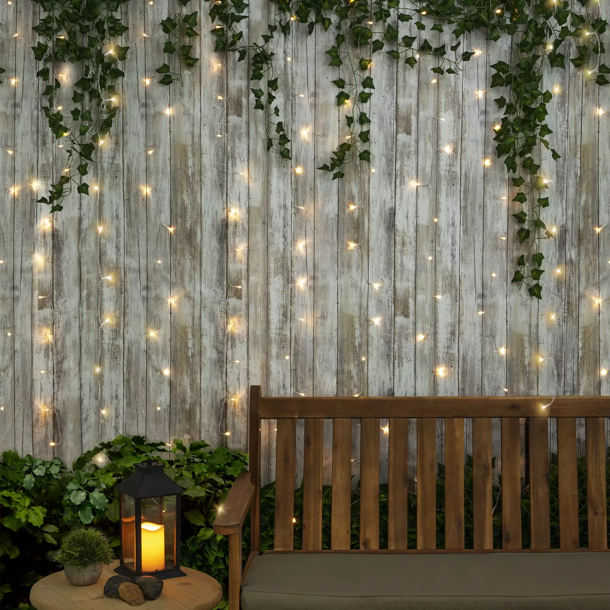 Merkury Noveltys Warm White Cascading Curtain Lights Music Sync Outdoor and Indoor Use Battery Powered Merkury Innovations