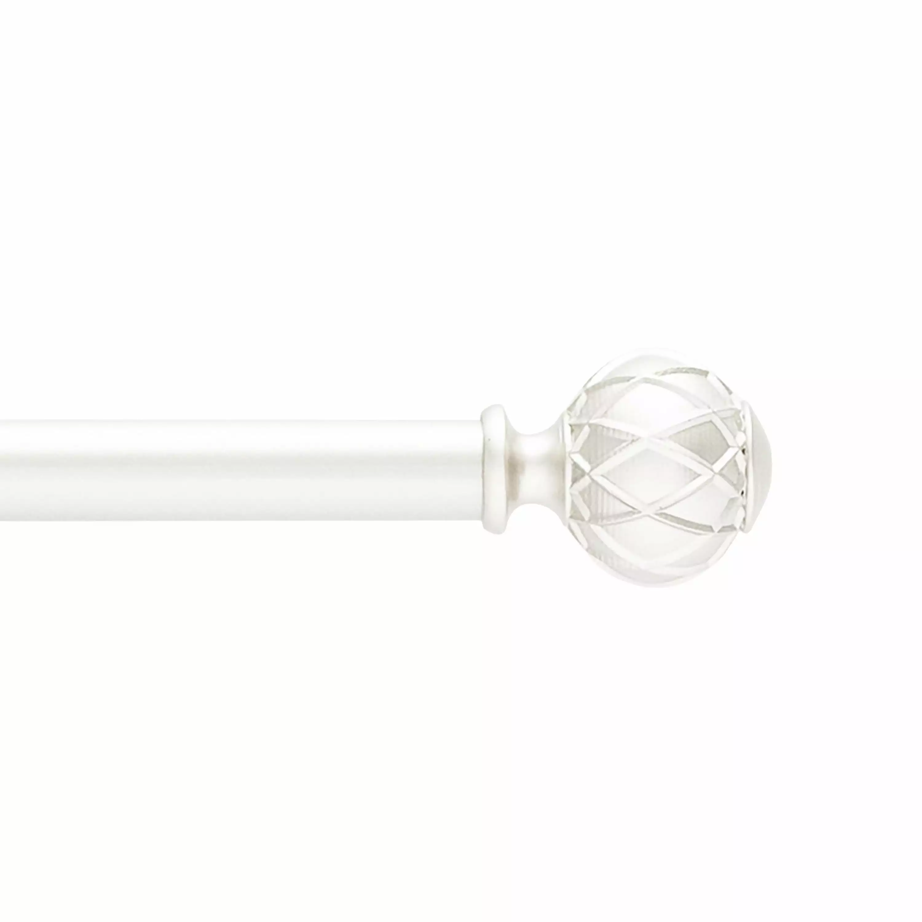 Kenney Anya Standard Steel Decorative Window Curtain Rod 28-48 Adjustable Brushed Nickel