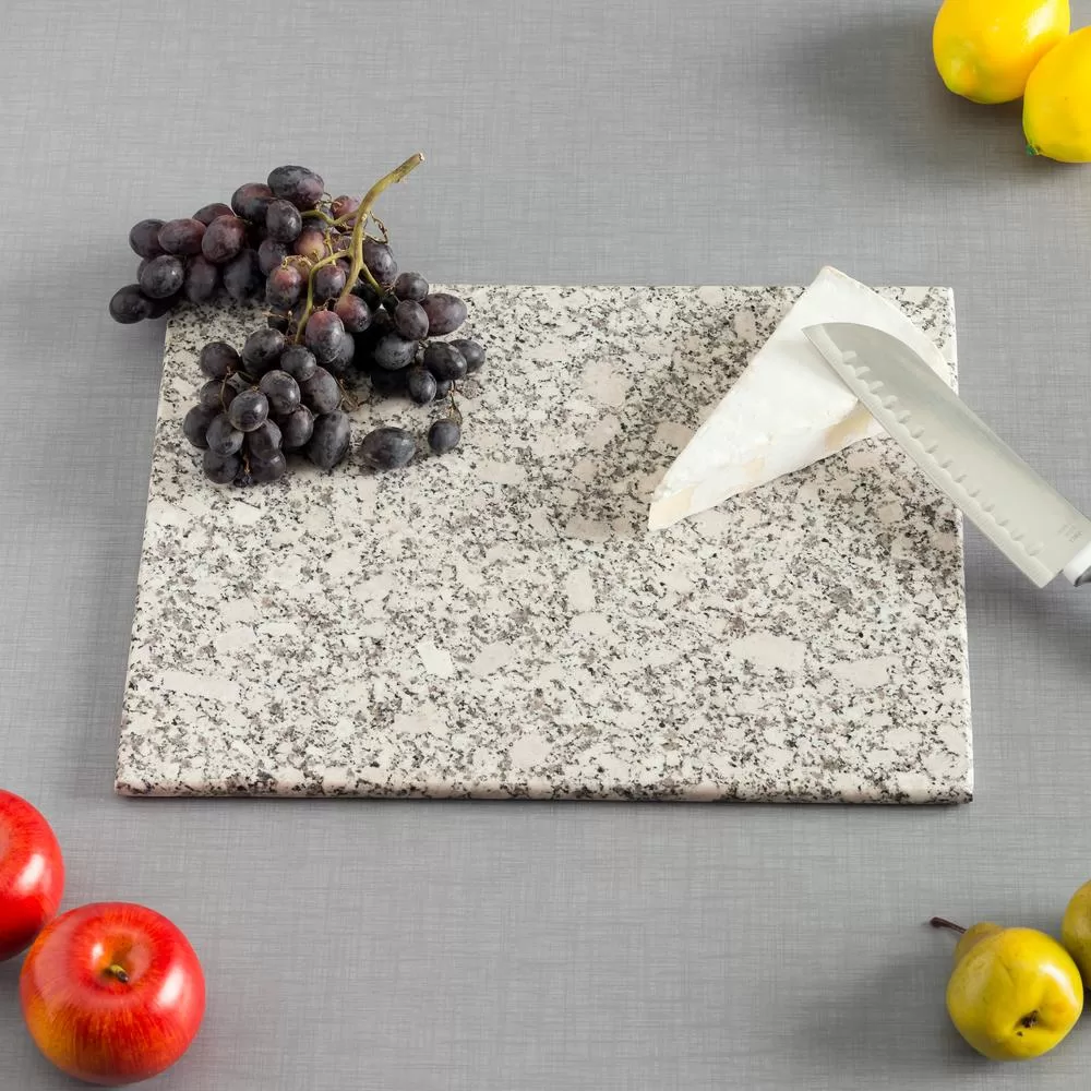 Home Basics 12 . x 16 . Granite Cutting Board White Kitchen Prep