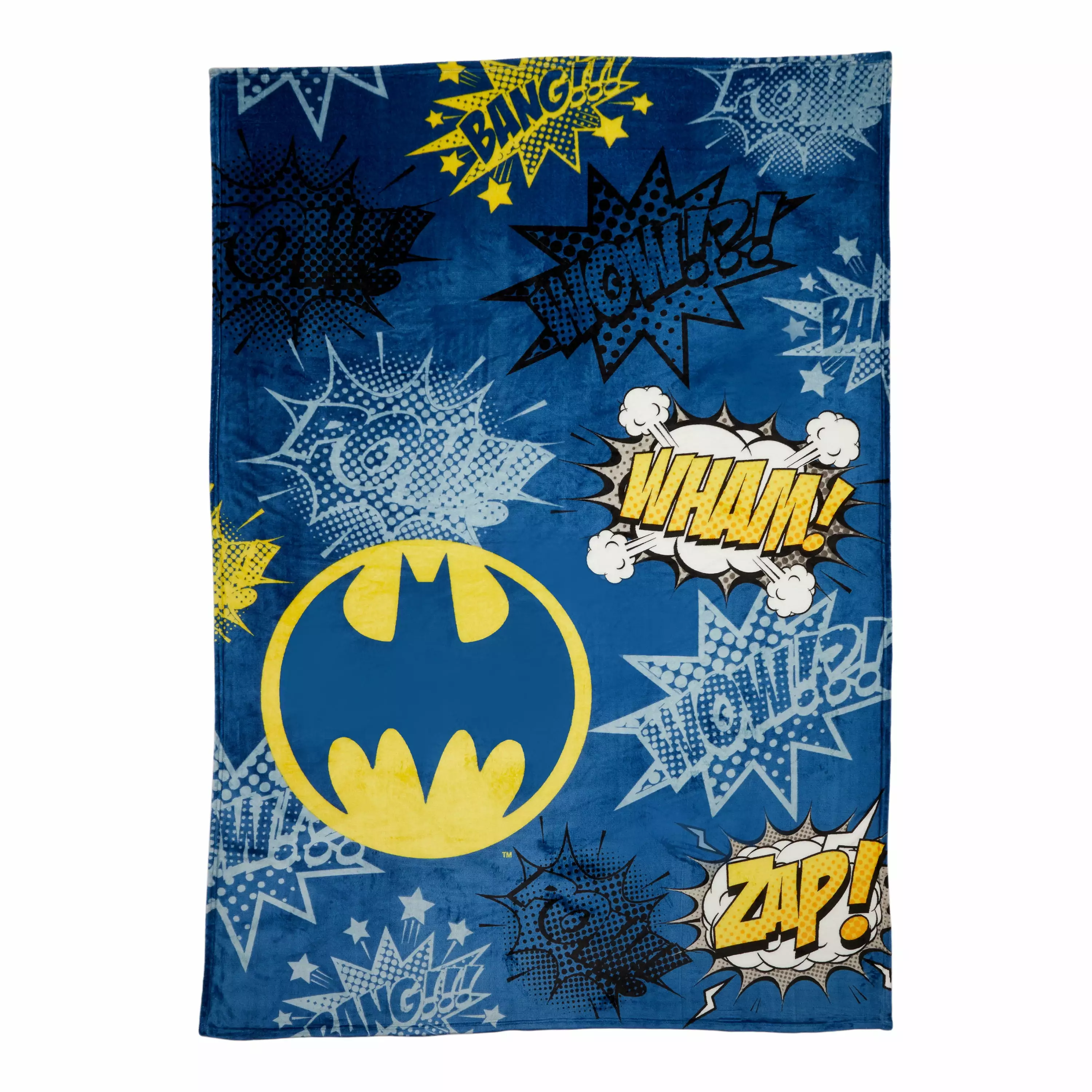 Batman Kids Plush Blanket Twin Full Size 62x90 Warner Brothers