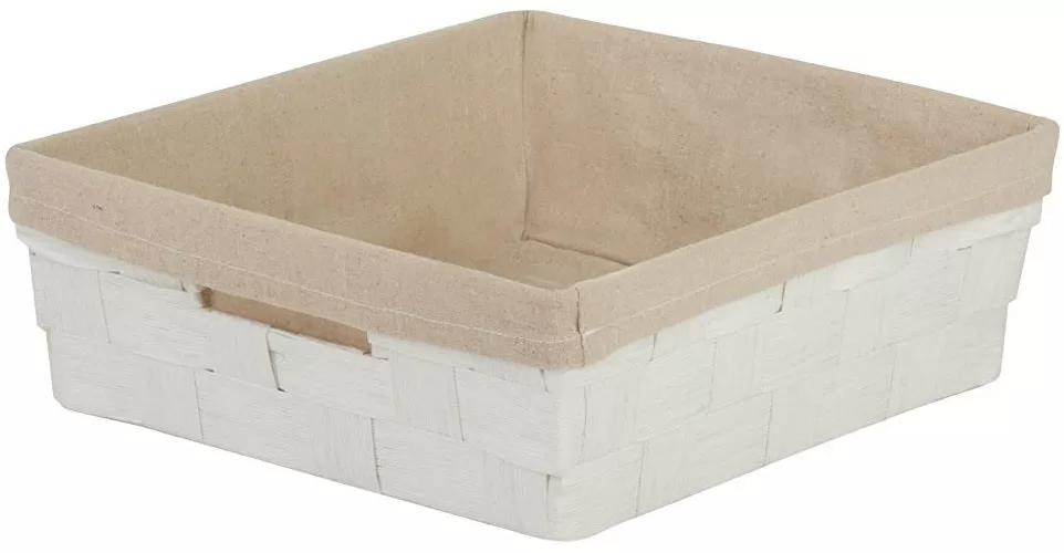 Honey-Can-Do STO-03723 Paper Rope Tray Basket White Home Decor