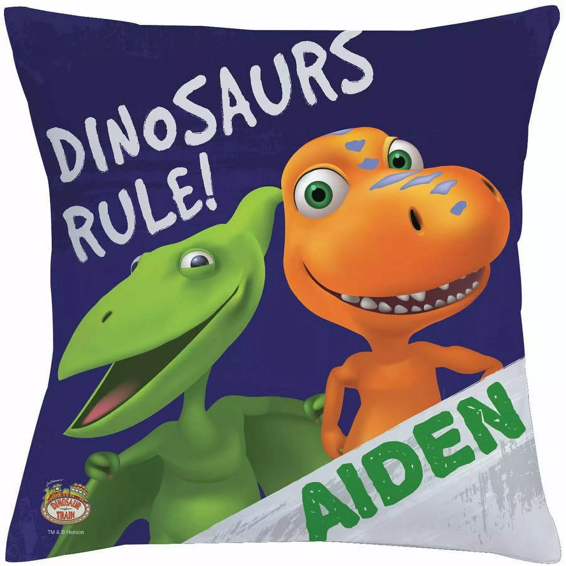 Personalized Dinosaur Train Dinosaurs Rule Throw Pillow Custom Kids Decor Personalized Planet