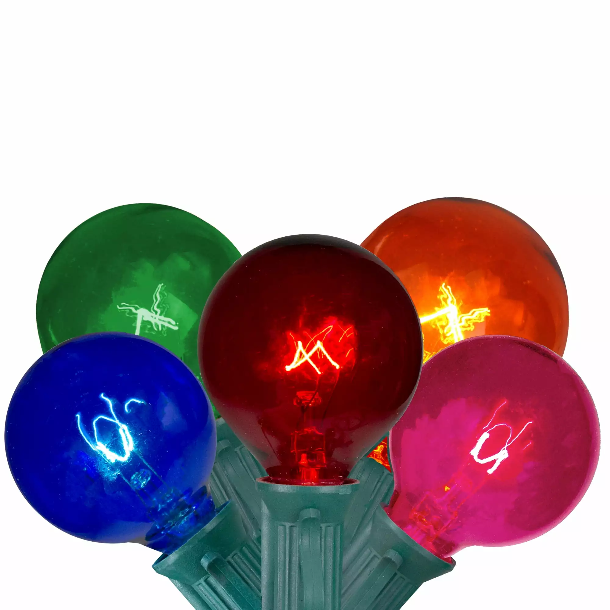 Northlight 10ct G40 Transparent Globe String Lights Multi-Color 9' Green Wire