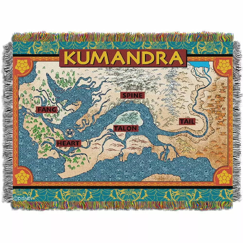 Raya & Last Dragon Raya Map Woven Tapestry Throw Blanket Raya and the Last Dragon