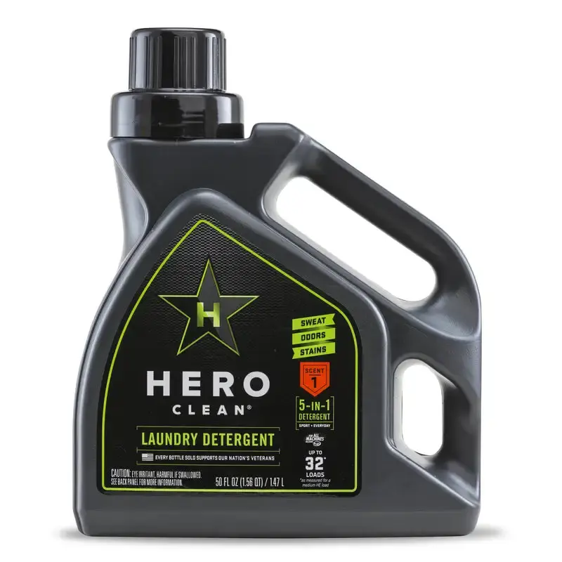 Hero Clean Juniper Scent Laundry Detergent Liquid 50 oz Pack 6 Eco-Friendly Formula