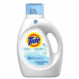 HE Liquid Laundry Detergent Free & Gentle 64 Loads 92-oz Hypoallergenic Tide