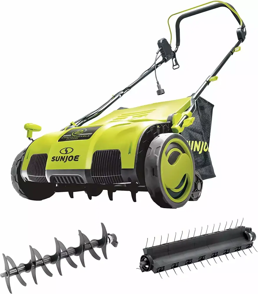 Sun Joe AJ801E 12-Amp 13-Inch Electric Dethatcher and Scarifier 8-Gallon Bag