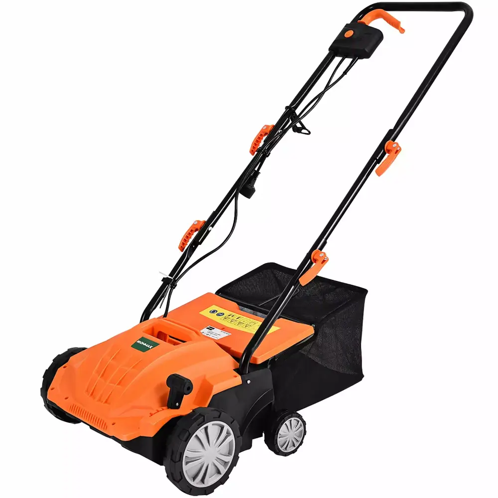 IronMax 12 Amp Corded Electric Lawn Dethatcher 40L Collection Bag