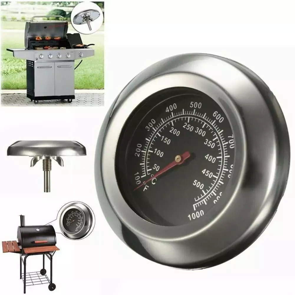 BBQ Thermometer Outdoor Stainless Steel DIAL Display Kitchen Thermometer Roast Barbecue Smoker Grill Meat Thermometer Dong...