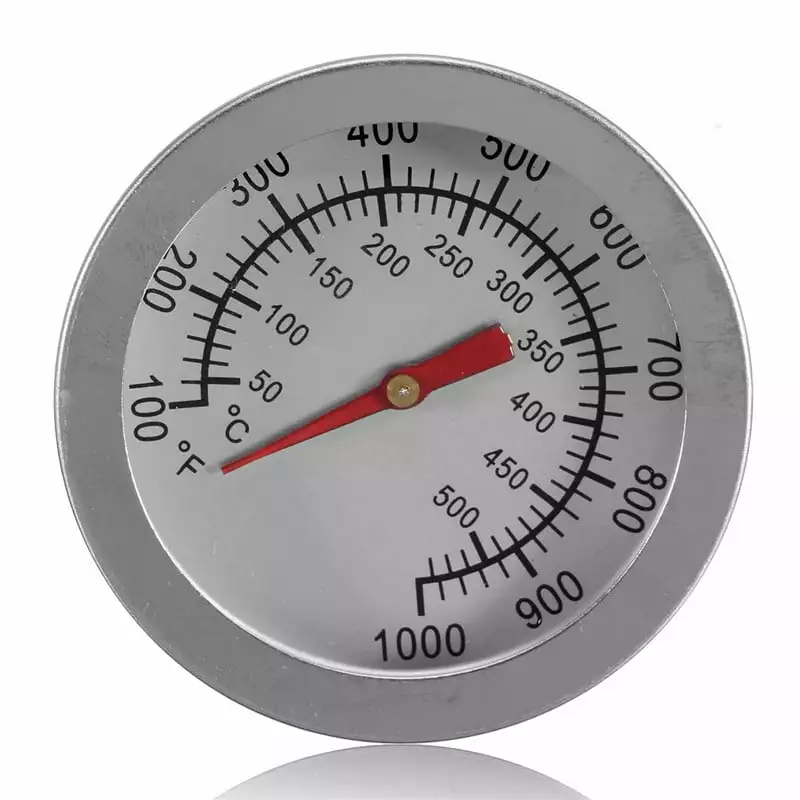 Stainless Steel BBQ Smoker Grill Bimetallic Thermometer Temperature Gauge F/C YIQH
