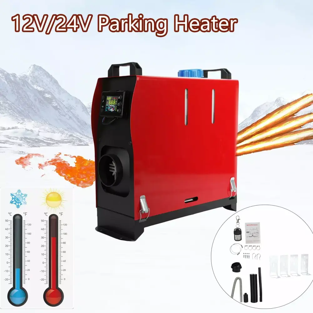 Limorve Diesel Air Heater 12V/24V 8KW LCD Monitor Trucks Boat Bus RV Trailer and Camper Bumper