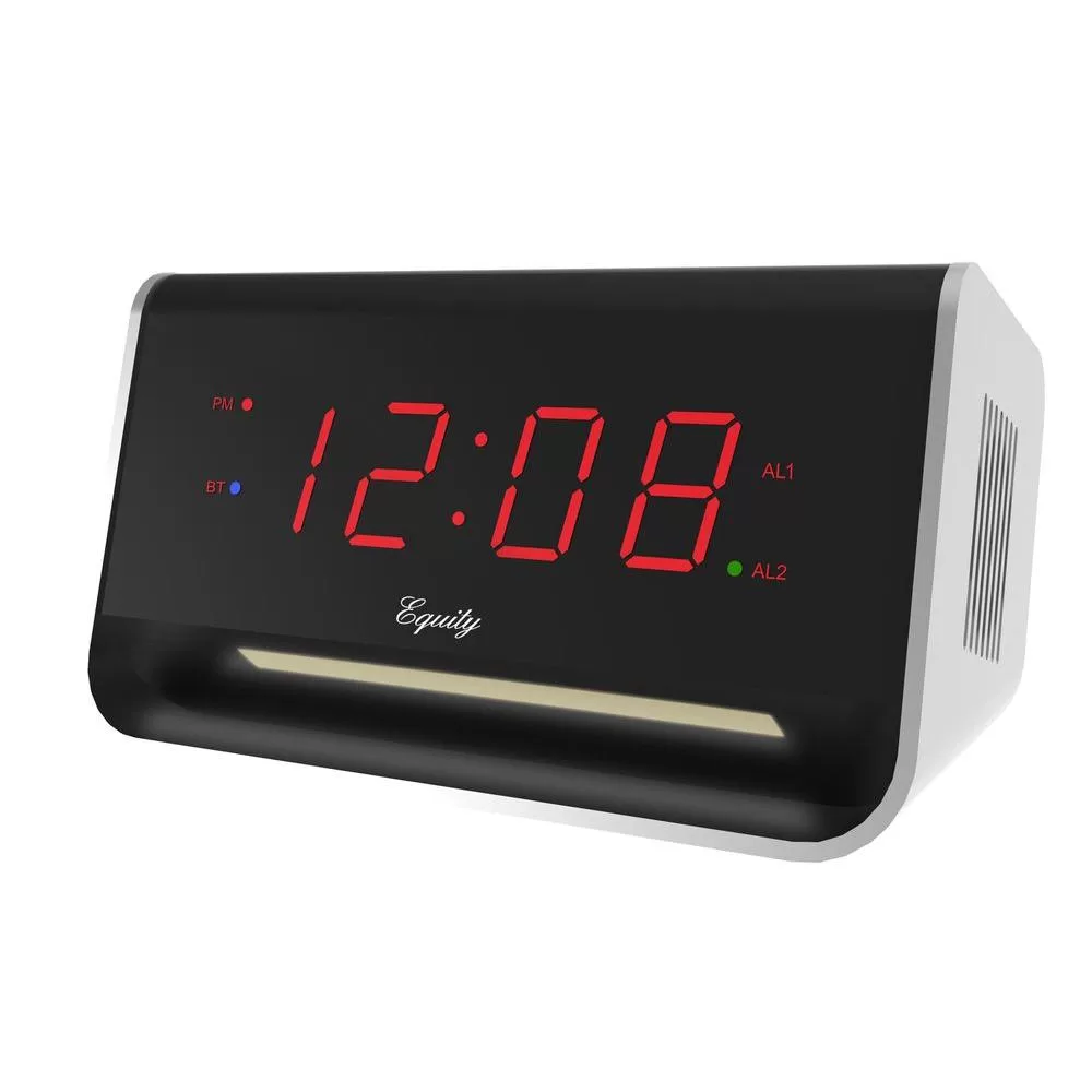 Equity La Crosse 5.5 . LED Alarm Clock Bluetooth and USB Port - Red