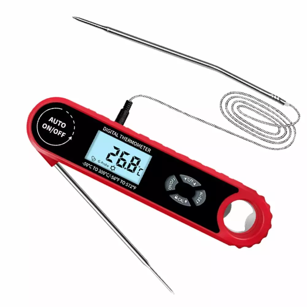 OWSOO Digital Meat Thermometer Waterproof Dual Probes Kitchen Oven Smoker BBQ