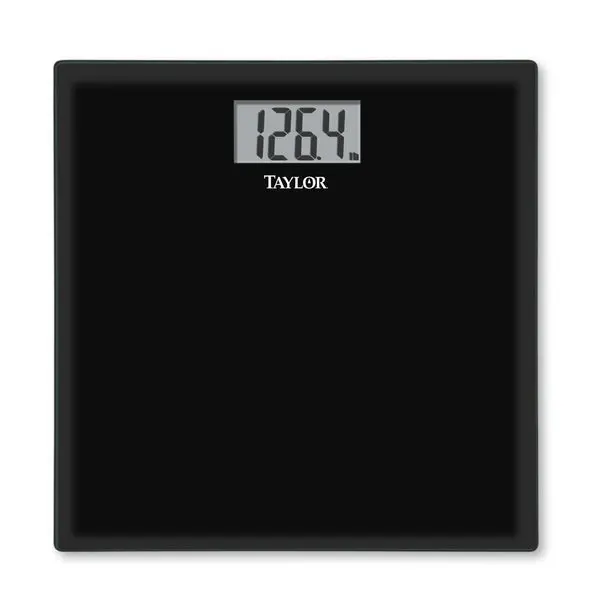 Taylor 75584192B Glass Digital Bath Scale Black Modern Weight Scale