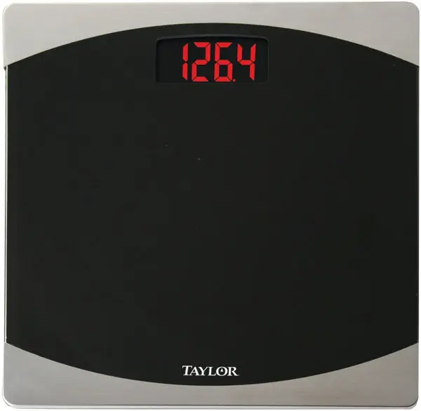 Taylor 75624072 Glass Digital Bath Scale Black Sleek Design Weight Scale