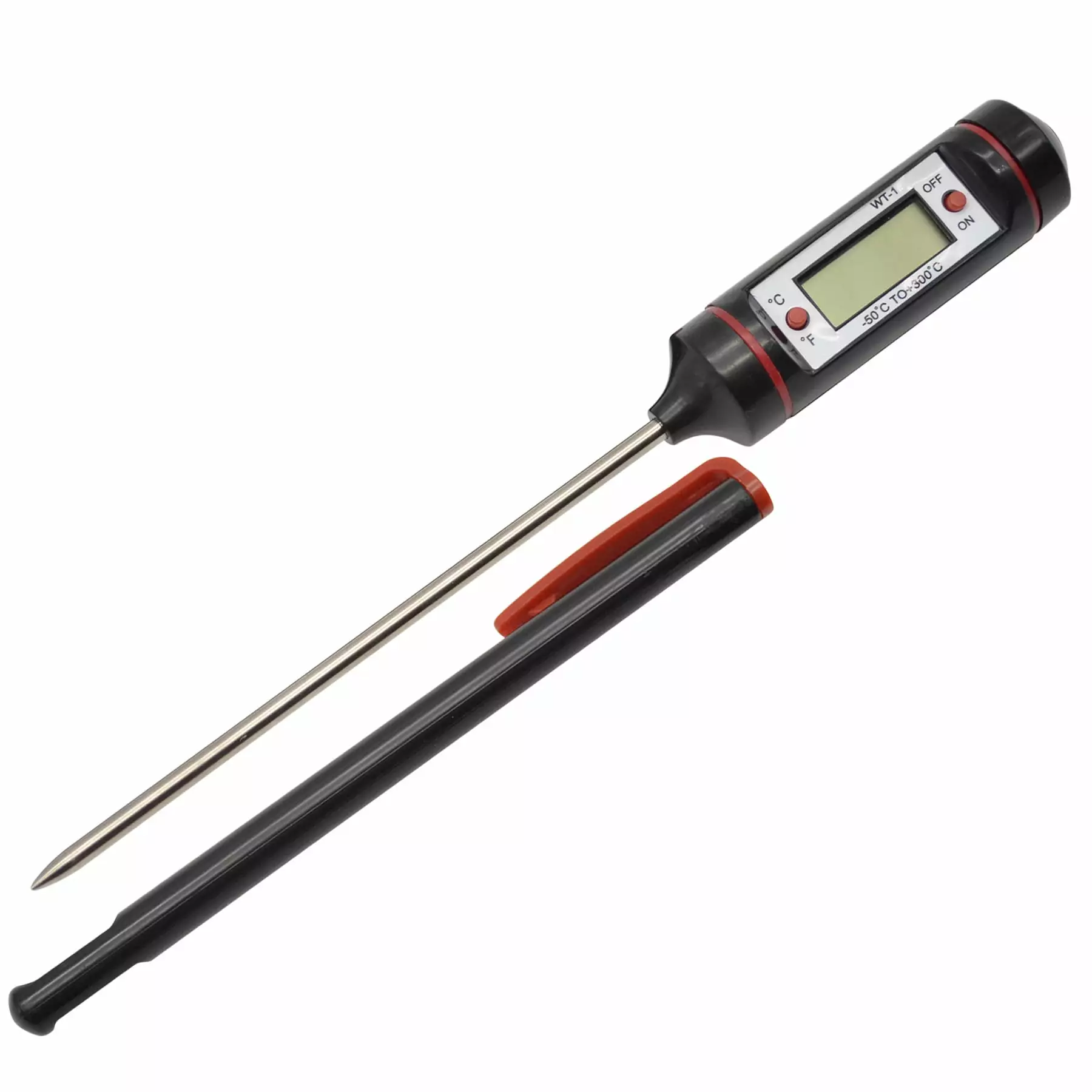 DFVPRO Digital Thermometer Auto Shut-off Stainless Steel Probe BBQ Grilling Meat Baking Oil Candy