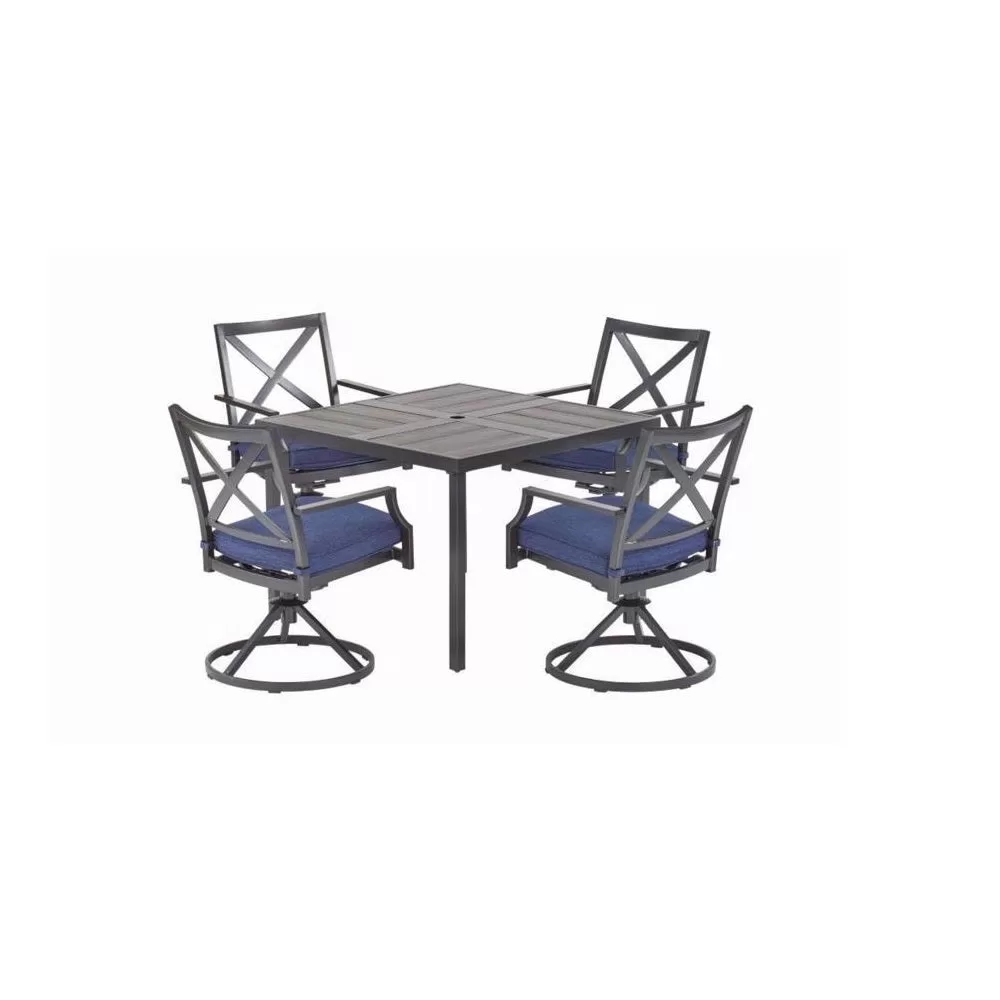 Living Accents S5-BBK00101 Salem Dining Set Steel Modern Outdoor Dining