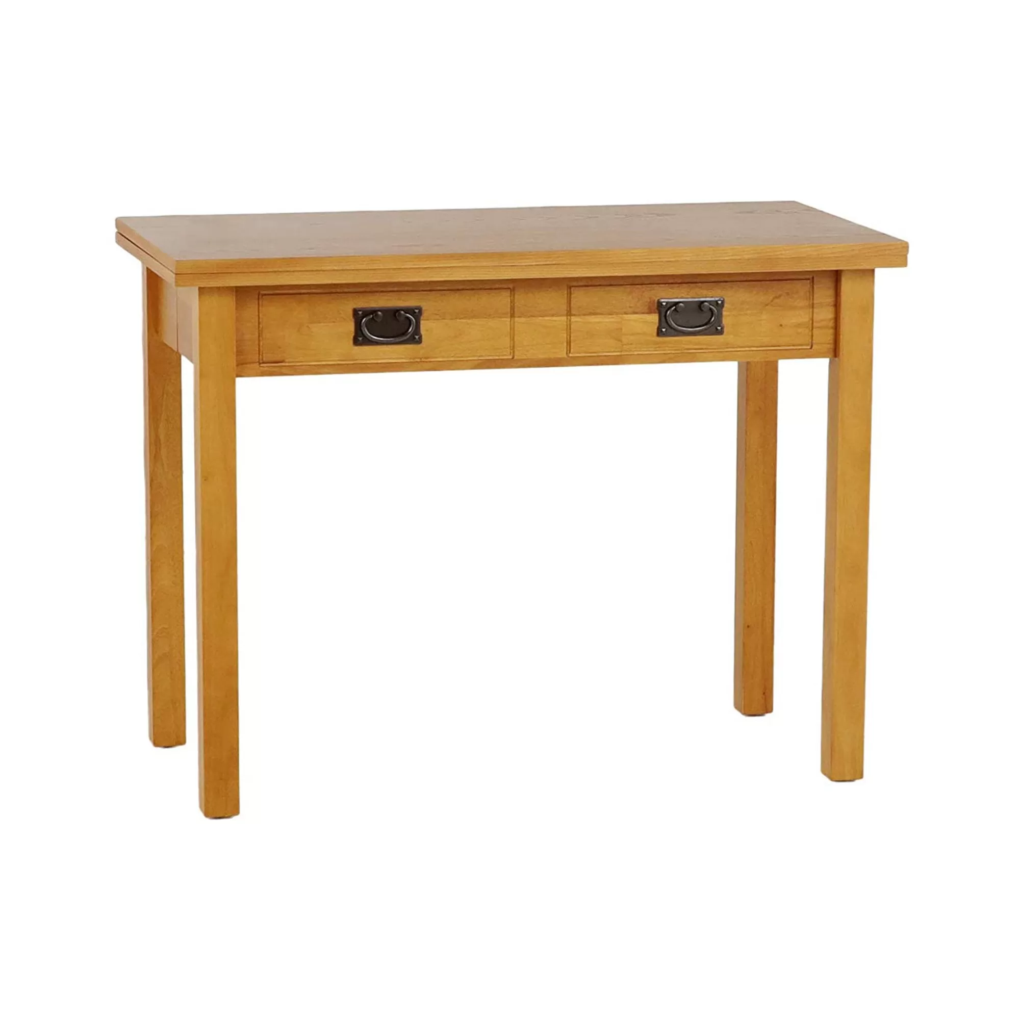 MECO Stakmore Solid Wood Traditional Expanding Dining Table Console Oak Frame