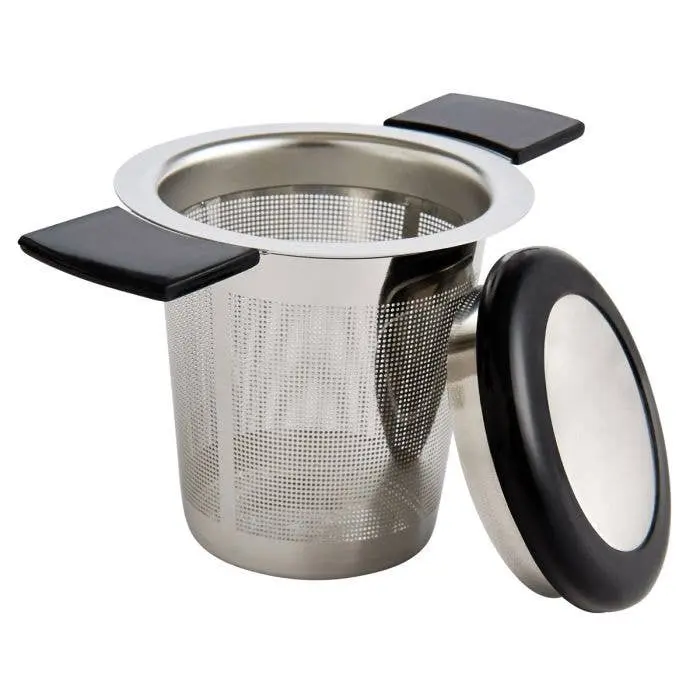 Brew--Mug Tea Infuser Lid & Stainless Reinforced Basket