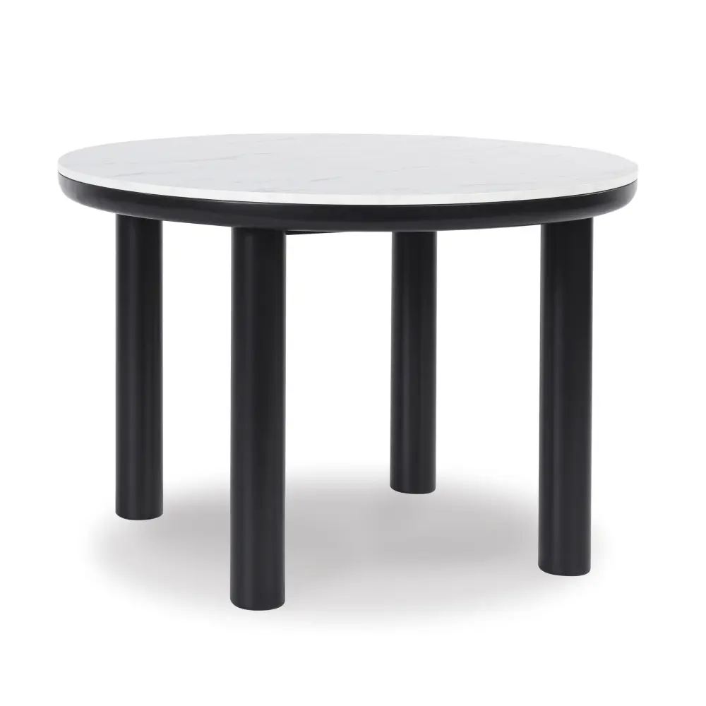 Diamond Modern Furniture Premium Design Round Xandrum Dining Table Faux Marble Top D429-15