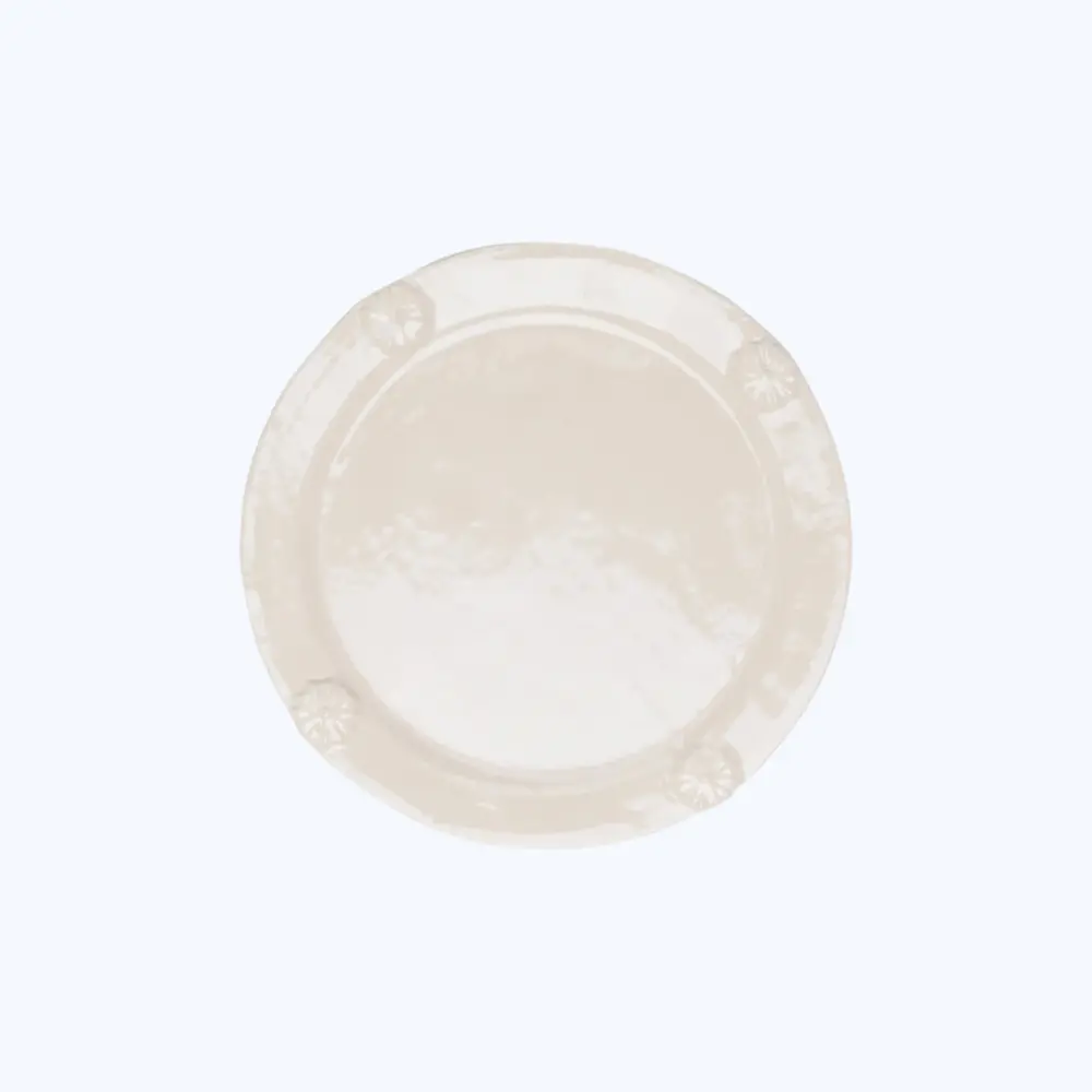 Flower Rim Dessert Plate