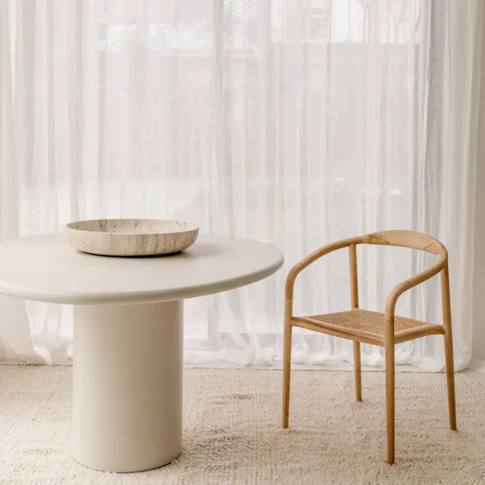 Heavy-Duty Arcade Relax Dining room chair - Dubbo - Rattan - Oak